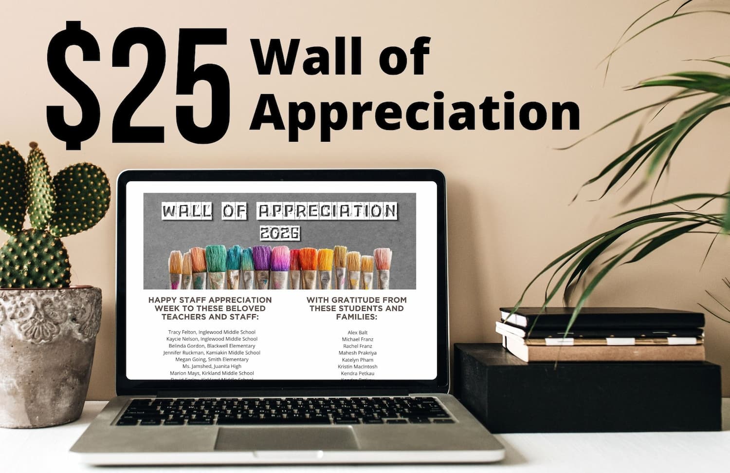 Staff Appreciation Wall of Appreciation